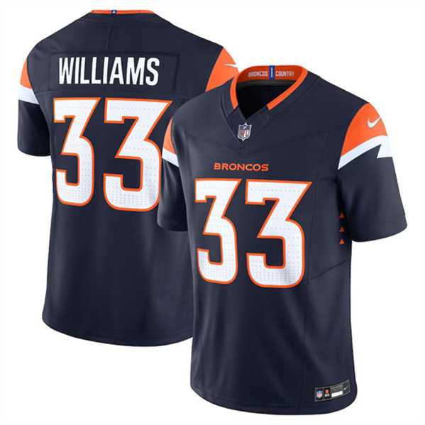Men%27s Denver Broncos #33 Javonte Williams Navy 2024 F.U.S.E. Alternate Vapor Limited Football Stitched Jersey Dzhi->detroit lions->NFL Jersey